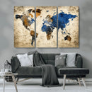 World Map Canvas Print – Detailed Map of the World Wall Art by MyGreatCanvas | Canvas Wall Art Prints | Photo Prints & Wall Decor