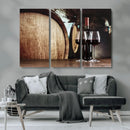 Wine and Barrel Wall Art Canvas Print by MyGreatCanvas | Canvas Wall Art Prints | Photo Prints & Wall Decor
