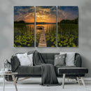 Lake and Flower Wall Art Canvas Print