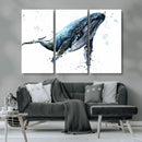 Watercolor Whale Wall Art Canvas Print by MyGreatCanvas | Canvas Wall Art Prints | Photo Prints & Wall Decor