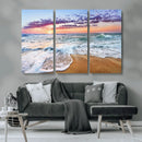 Coastal Sunset Art Beach Canvas Wall Art Print | Ocean Waves by MyGreatCanvas | Canvas Wall Art Prints | Photo Prints & Wall Decor