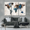World Map Canvas Print – Framed Travel Map Wall Art for by MyGreatCanvas | Canvas Wall Art Prints | Photo Prints & Wall Decor