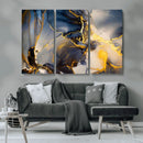 Large Abstract Wall Art Print - Gold and Blue Abstract by MyGreatCanvas | Canvas Wall Art Prints | Photo Prints & Wall Decor
