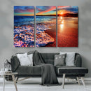 Colorful Coastal Sunset on the Beach Canvas Print, Ocean