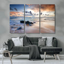 Serene Weather On The Beach Wall Art Canvas Print