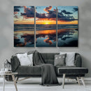 Beach Sunset Print - Stunning Ocean Canvas Artwork with