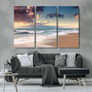Cloudy Weather Beach Sunset Canvas Print | Sunrise Wall Art by MyGreatCanvas | Canvas Wall Art Prints | Photo Prints & Wall Decor