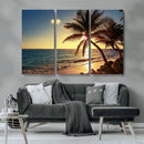 Sunset Palm Trees Wall Art Canvas Print by MyGreatCanvas | Canvas Wall Art Prints | Photo Prints & Wall Decor