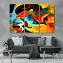 Human Love Figures Abstract Wall Art Canvas Print