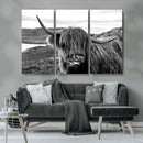 Longhorn Steer Canvas Print Wall Art, Highland Cow Canvas by MyGreatCanvas | Canvas Wall Art Prints | Photo Prints & Wall Decor