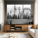 Forest Wall Art Print | Foggy Pine Forest Canvas Wall Art -