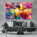 Blazing Vibrant Colors Cloud Wall Art Canvas Print