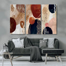 Boho Wall Art Canvas Print Set Mid-Century Prints Bohemian