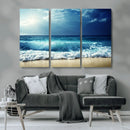 Majestic Ocean Wave Wall Art Canvas | 3 Panel Large Seascape