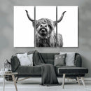 Fanny Scottish Highland Cow Cattle Art Print Farmhouse Wall by MyGreatCanvas | Canvas Wall Art Prints | Photo Prints & Wall Decor
