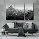 Everest Himalaya Mountain Peaks Black & White Triptych