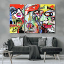 Picasso Style Art Abstract Canvas Wall Art Print , Colorful by MyGreatCanvas | Canvas Wall Art Prints | Photo Prints & Wall Decor