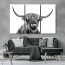 Scottish Highland Cow Cattle Art Print Wall Art Canvas Print by MyGreatCanvas | Canvas Wall Art Prints | Photo Prints & Wall Decor