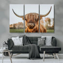 Highland Cow Animal Scottish Cattle Art Print Farmhouse Wall
