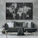 World Map Canvas Print – Detailed Map of the World Wall Art