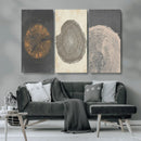 Boho Tree Ring Wall Art, Modern Minimalist Wood Grain