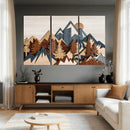 Rustic Abstract Wood Panel Effect Canvas Mountain Range Top by MyGreatCanvas | Canvas Wall Art Prints | Photo Prints & Wall Decor