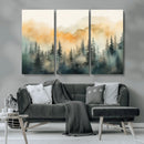 Abstract Forest Print - Mountain Wall Art | Autumn Landscape