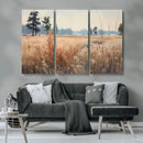 Golden Fields Canvas Wall Art Print – Serene Landscape of
