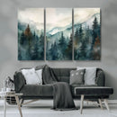 Serenity Forest Wall Art Canvas | Foggy Mountain Landscape