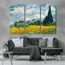 Wheatfield With Cypresses By Van Gogh Painting Wall Art