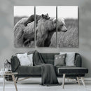 Bear and Cub Wall Art Canvas | 399 Bear Cub