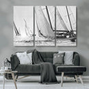 Yacht Sailboat Regatta Canvas Wall Art Canvas Print