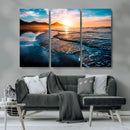 Beach Ocean Sunset on the Sea Wall Art Canvas, Beach Ocean by MyGreatCanvas | Canvas Wall Art Prints | Photo Prints & Wall Decor