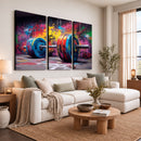 Abstract Graffiti Barbell Canvas Wall Art – Urban Fitness