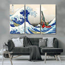 Katsushika Hokusai Kanagawa Giant Wave Wall Art Canvas Print