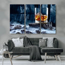 Whiskey Ice Wall Art Canvas Print