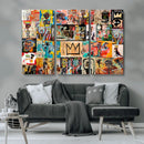 Abstract Art Collage Wall Art Canvas Print – Framed, Ready