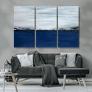 Navy Blue Abstract Wall Art Canvas Print