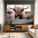Scottish Cow Longhorn Wall Art Canvas Print