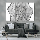 Rustic Tree Ring Wall Art Canvas Print – Framed and Ready to