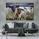 Charming Sheep Portrait Wall Art – Trio of Woolly Companions by MyGreatCanvas | Canvas Wall Art Prints | Photo Prints & Wall Decor