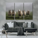 Flock of Sheep in a Mystical Fog – Pastoral Wall Art Canvas by MyGreatCanvas | Canvas Wall Art Prints | Photo Prints & Wall Decor
