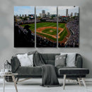 Chicago Cubs Baseball Team Print - Wrigley Field Stadium