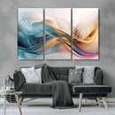 Abstract Flowing Colors Wall Art Canvas Print