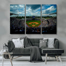 3-Panel Kauffman Stadium Wall Art Print | Large Kansas City