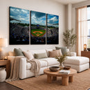 3-Panel Kauffman Stadium Wall Art Print | Large Kansas City