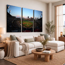 PNC Park Evening Game Triple Canvas Wall Art - Pittsburgh