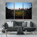 PNC Park Evening Game Triple Canvas Wall Art - Pittsburgh