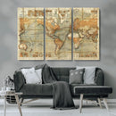 Push Pin World Map Canvas Print – Travel Tracker Wall Art