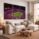 Bryant-Denny Stadium Night Game Triple Canvas Wall Art -